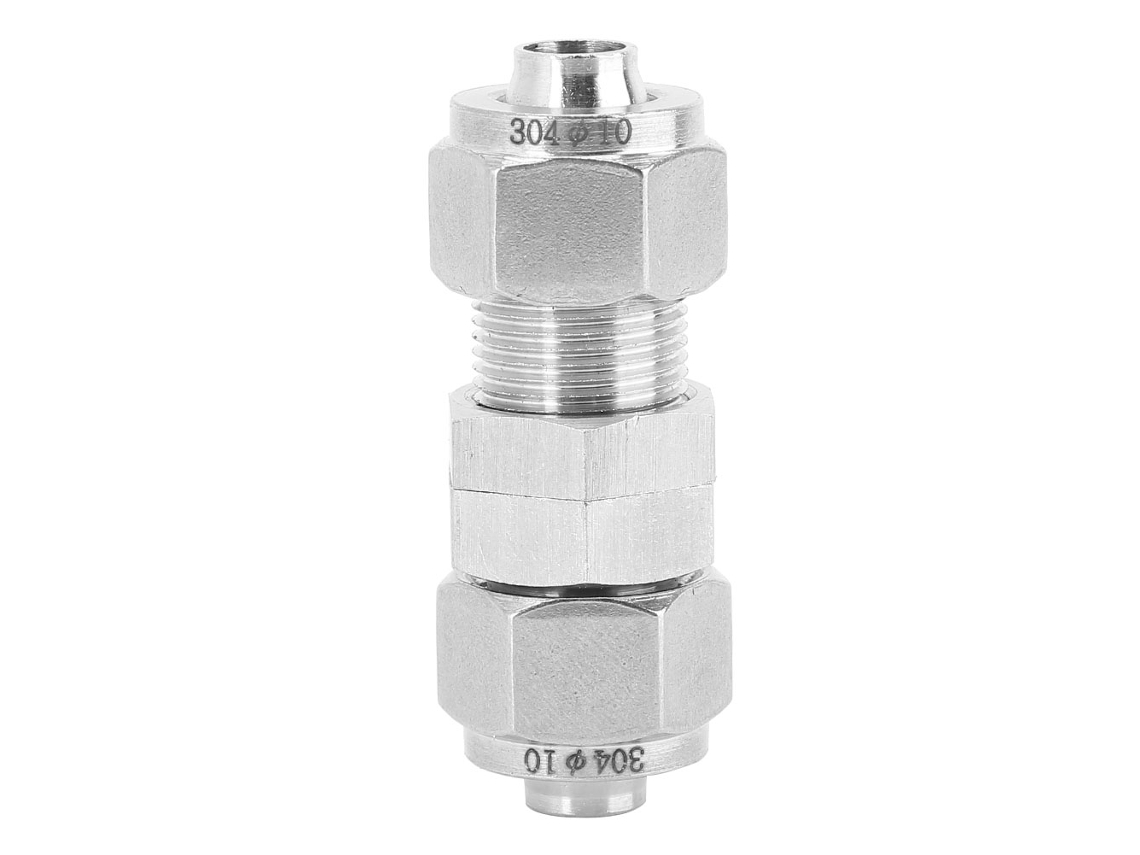 Conector Neumático De Manguera De Aire Con Dos Toques Acero Inoxidable 304 Para Máquinas Ф12 X 10