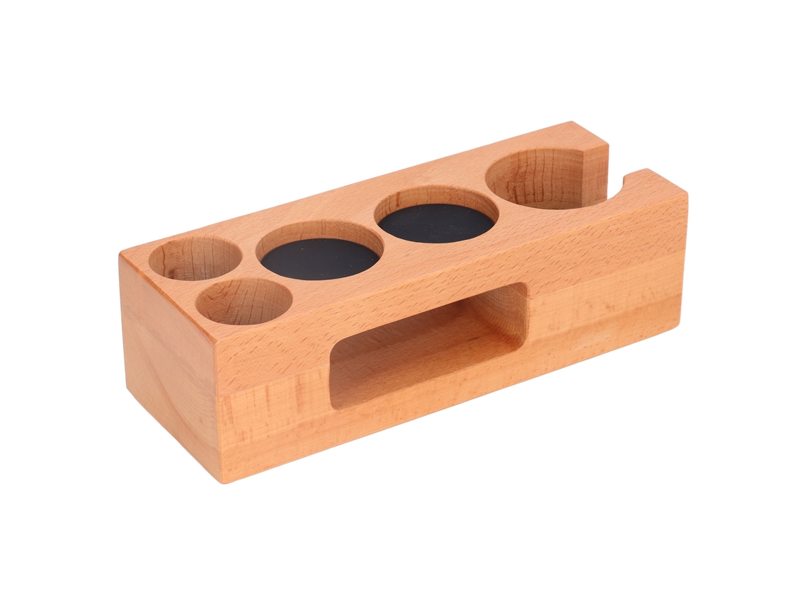 Soporte Multifuncional De Madera Para Cafetera De Émbolo, Seguro Para Los Amantes Del Café Gracias A Su Diseño Antideslizante.