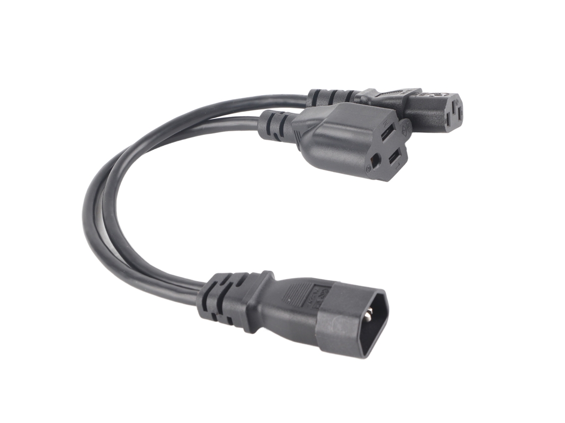 Cable De Alimentación (tipo Y 1 A 2, Conectando Dispositivos C14 A C13/nema 5-15r)