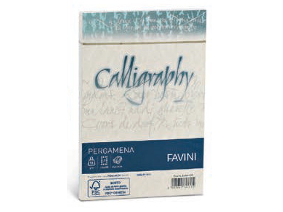 FAVINI Pergamena Calligraphy Sobre Avellana 25 Piezas