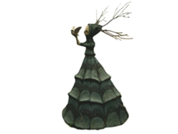 Figura de bruja aterradora hecha de resina
