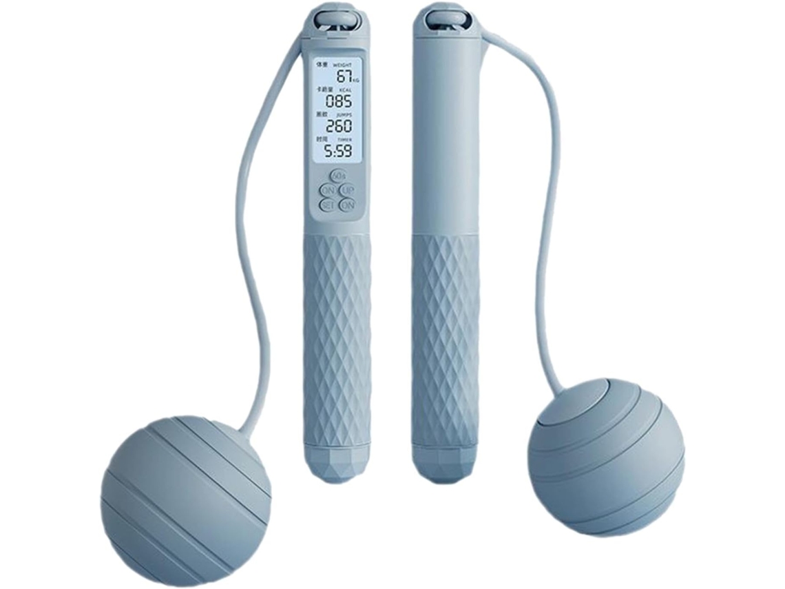 Cuerda De Saltar Inalámbrica Para Mujer | Cuerda De Saltar Con Contador Para Un Seguimiento Preciso Del Entrenamiento | Ideal (azul)