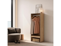 Vestidor abierto, 60x145x35 cm, Dormitorio, habitación, Armario, perchero, Roble SKRAUT HOME