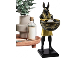 Figuritas De Perros Peque Os Escultura Decorativa Resina Con Cuenco Estatua Perro Egipcio Para Sala Estar Dormitorio
