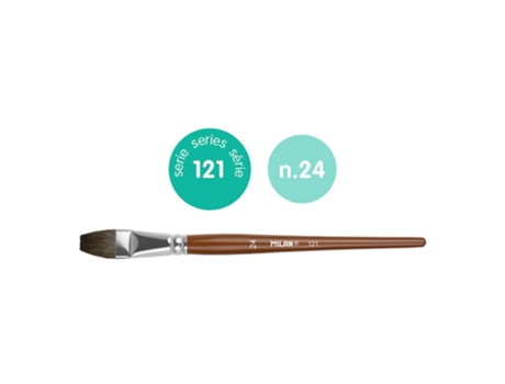 Pincel Escolar Plano S Serie 121 Não. 24 Castanhomilan