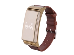 Reloj Auricular Bluetooth Inteligente Con Monitor De Ritmo Cardíaco Pulsera Deportiva Fitness Oro