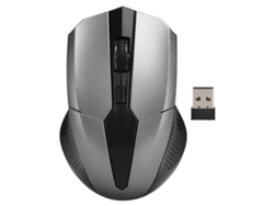 Ratón Óptico Inalámbrico De 2,4 Ghz Con 4 Botones Y Receptor Usb, 2000 Dpi, Práctico Y Portátil - Plateado