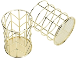 Soporte De Alambre Hueco Para Brochas De Maquillaje Y Portalápices.
