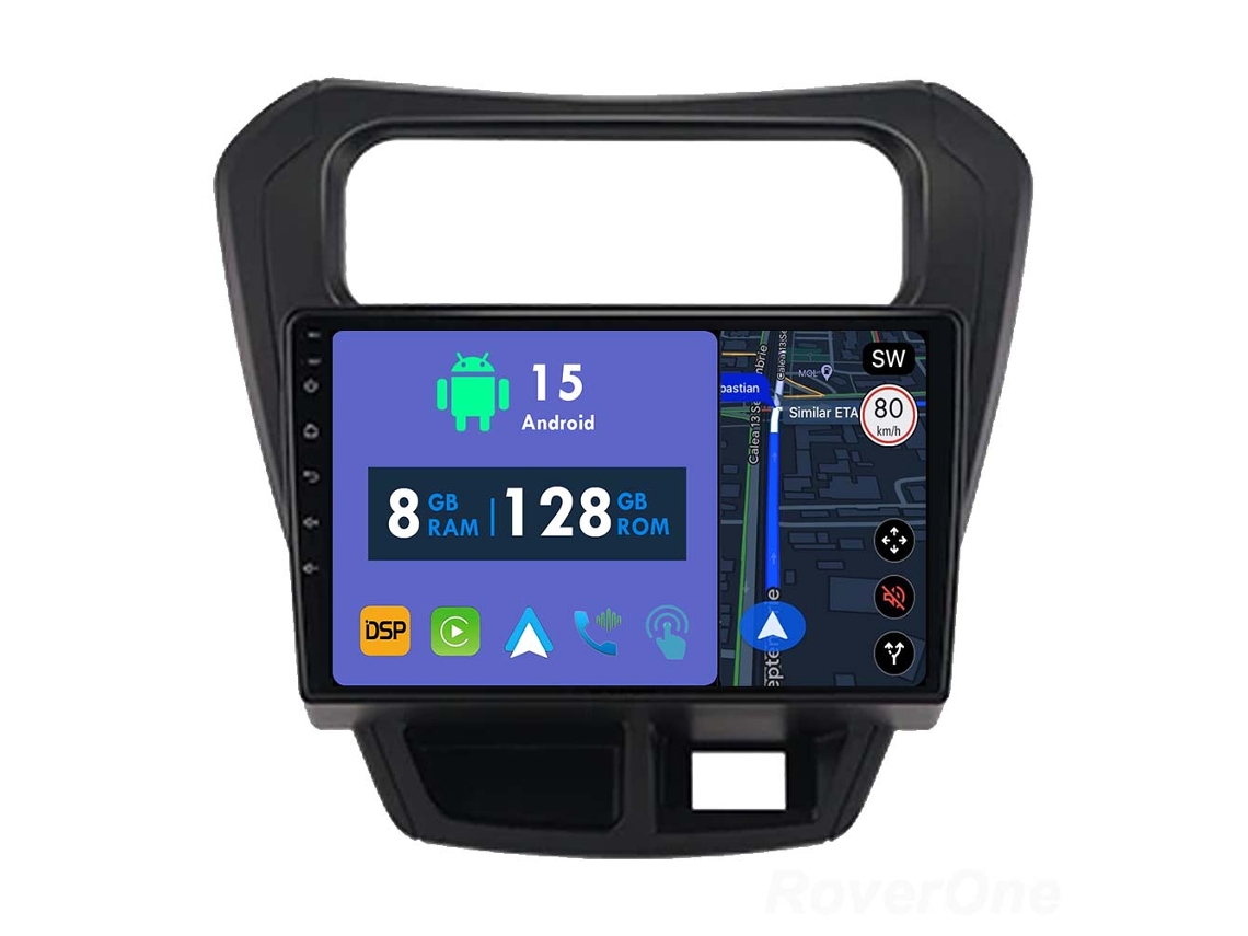 Coche Radio Android Auto Autoradio 8GB RAM 128G ROM CarPlay Navegación GPS Pantalla Táctil RoverOne para Suzuki Alto 800 2014 