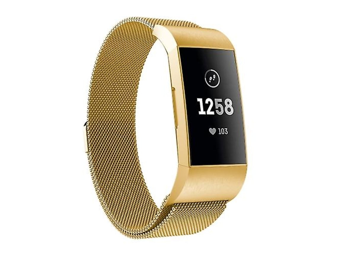 Correa magnética dorada para Fitbit Charger 3 Chennnls