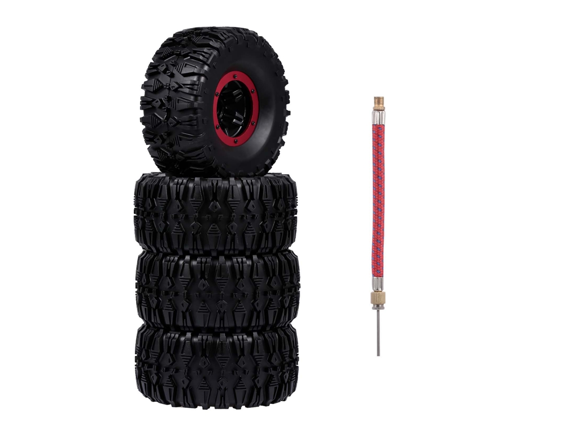 4 Neumáticos Inflables De Goma Con Llanta De 2,2 Pulgadas Para Coche Rc Traxxas Axial Scx10 D90 Crawler
