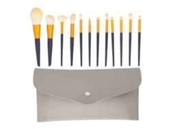12pcs Conjunto De Pincéis De Maquiagem Com Cabelo Macio E Bolsa Para Iniciantes