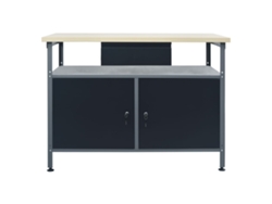 Maison Exclusive - Banco De Trabajo De Acero Negro 120x60x85 Cm