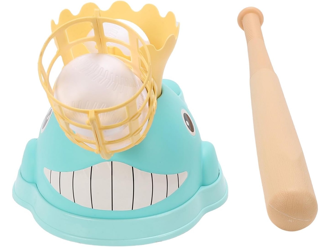 Máquina De Lanzar Pelotas De Béisbol Para Niños: Con Forma De Dibujos Animados Y Con Instrucciones Para Entrenar. Incluye 6 Pelotas.