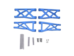 Juego de brazos de suspensión delanteros y traseros de aleación de aluminio Nimomo para Arrma Senton 1/10 Big Rock Kraton Vayotoy (azul)