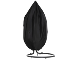 Funda Silla Colgante Oxford 210d Impermeable Ø115x190cm Negra