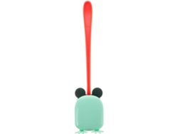 Limpiador de inodoro de silicona verde suave con cabezal de dibujos animados, mango largo ergonómico y cepillo de limpieza para Gokoco.