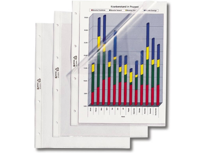 Conjunto de Protectores de Hojas REXEL 220204 (210x297 mm - Transparente - Polipropileno - A4)