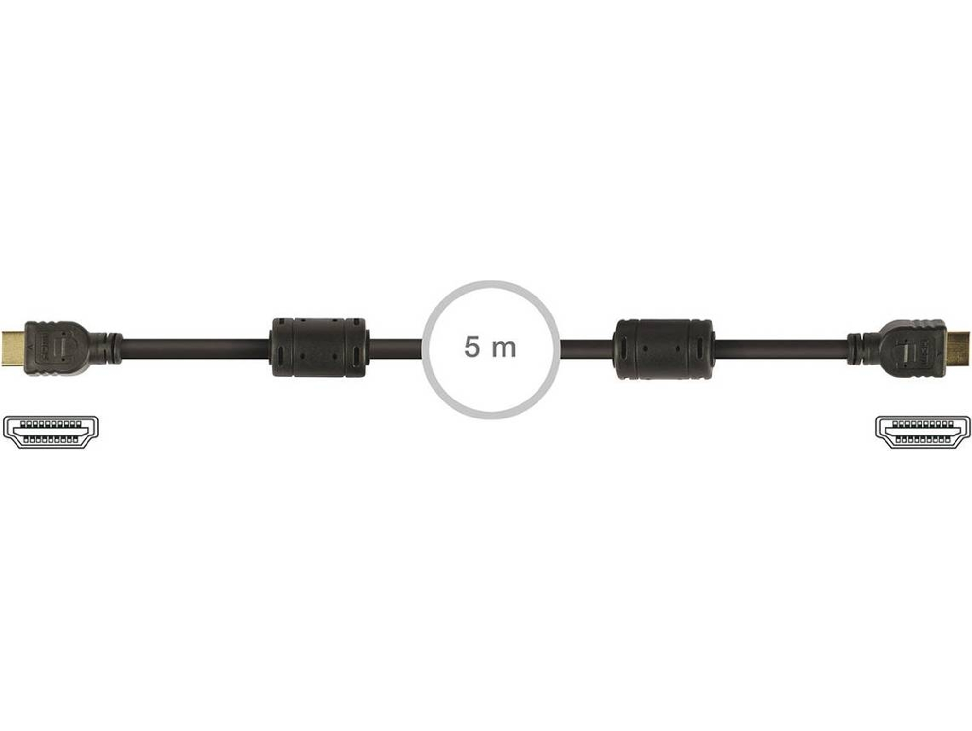 Cable HDMI FONESTAR 7908-5 (5m - HDMI-HDMI - Macho-Macho)