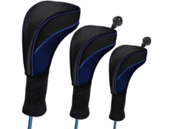 Fundas para palos de golf con cabezales intercambiables, 3 piezas, sin marca.
