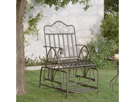 MAISON EXCLUSIVE Banco balancín de acero negro 61 cm