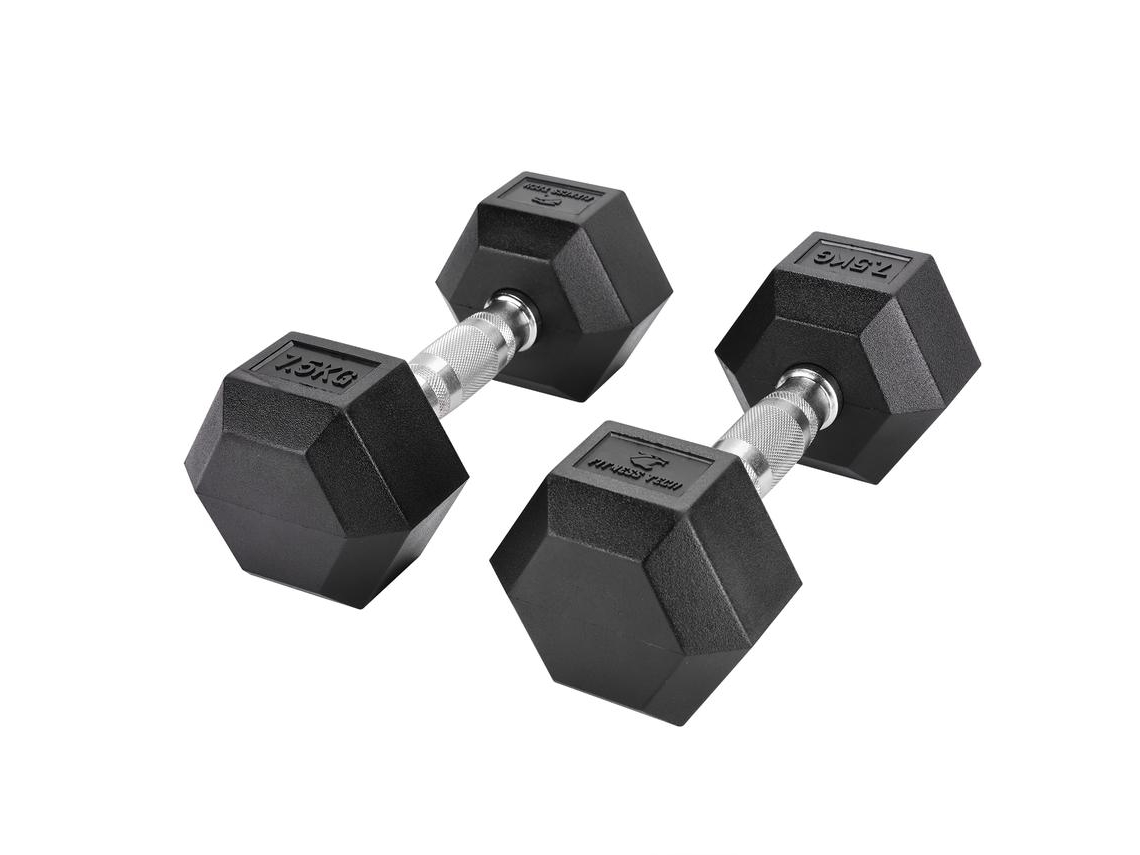 Mancuernas hexagonales 7,5kg Fitness Tech Set 2 Unidades