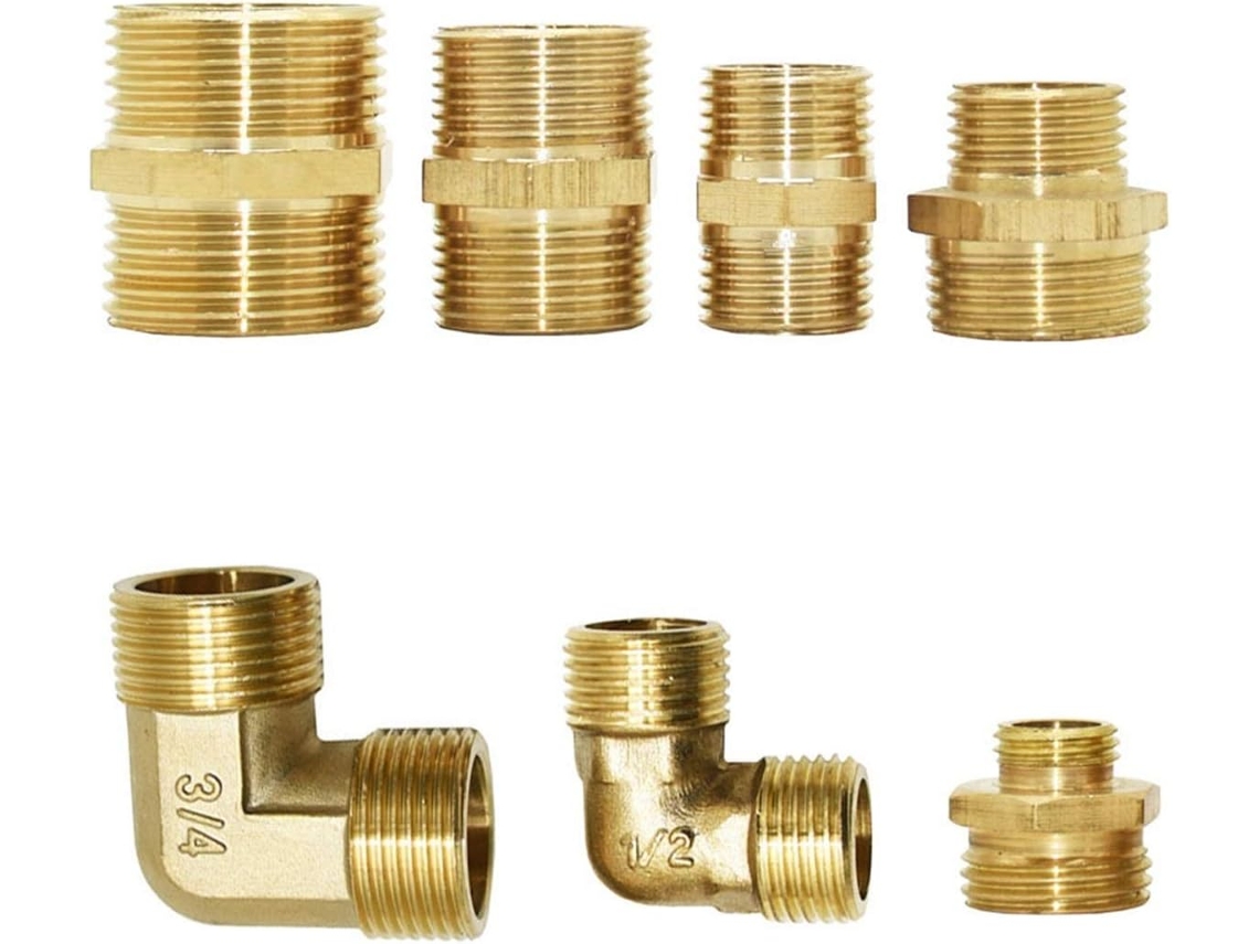 Adaptador De Latón Para Conector Jardín Rosca Macho 25 Cm Latón