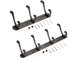 Juego 2 En 1: Soporte Para Toallas Con Base De Acero Inoxidable Y 3 O 4 Ganchos