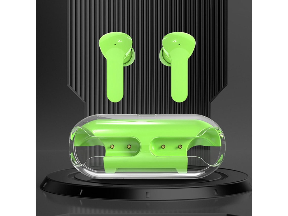 Auriculares Bluetooth True Wireless  Inalámbrico 5.3 batería alta baja retardo reducción de ruido juego deportes verde