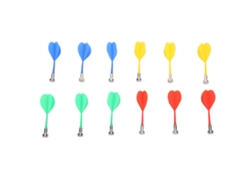 2026-12pcs Flechas Magnéticas De Plástico Para Tablero De Dardos Niños Adultos Juego Rojo Verde Azul Amarillo