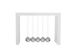 Pêndulo De Física Bola De Metal Ornamento De Mesa Decorativo Brinquedo Educativo Para Casa Escritório Branco