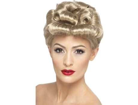Peluca DISFRAZZES Rubia Recogida Con Bucles Pin Up Vintage (Talla: Talla Universal)