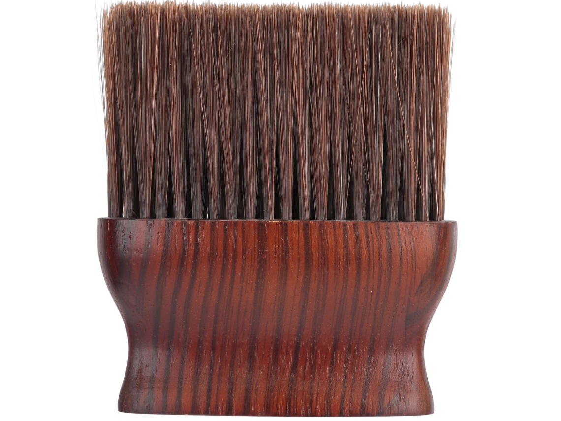 Escova de cabelo para pescoço com cabo de madeira, modelo 2026, ideal para cabeleireiros e barbearias.