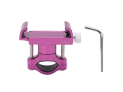 Soporte Para Teléfono De Bicicleta De Aleación De Aluminio Resistente Con Llave Hexagonal Para Bicicletas, Motocicletas Y Patinetes - Rosa
