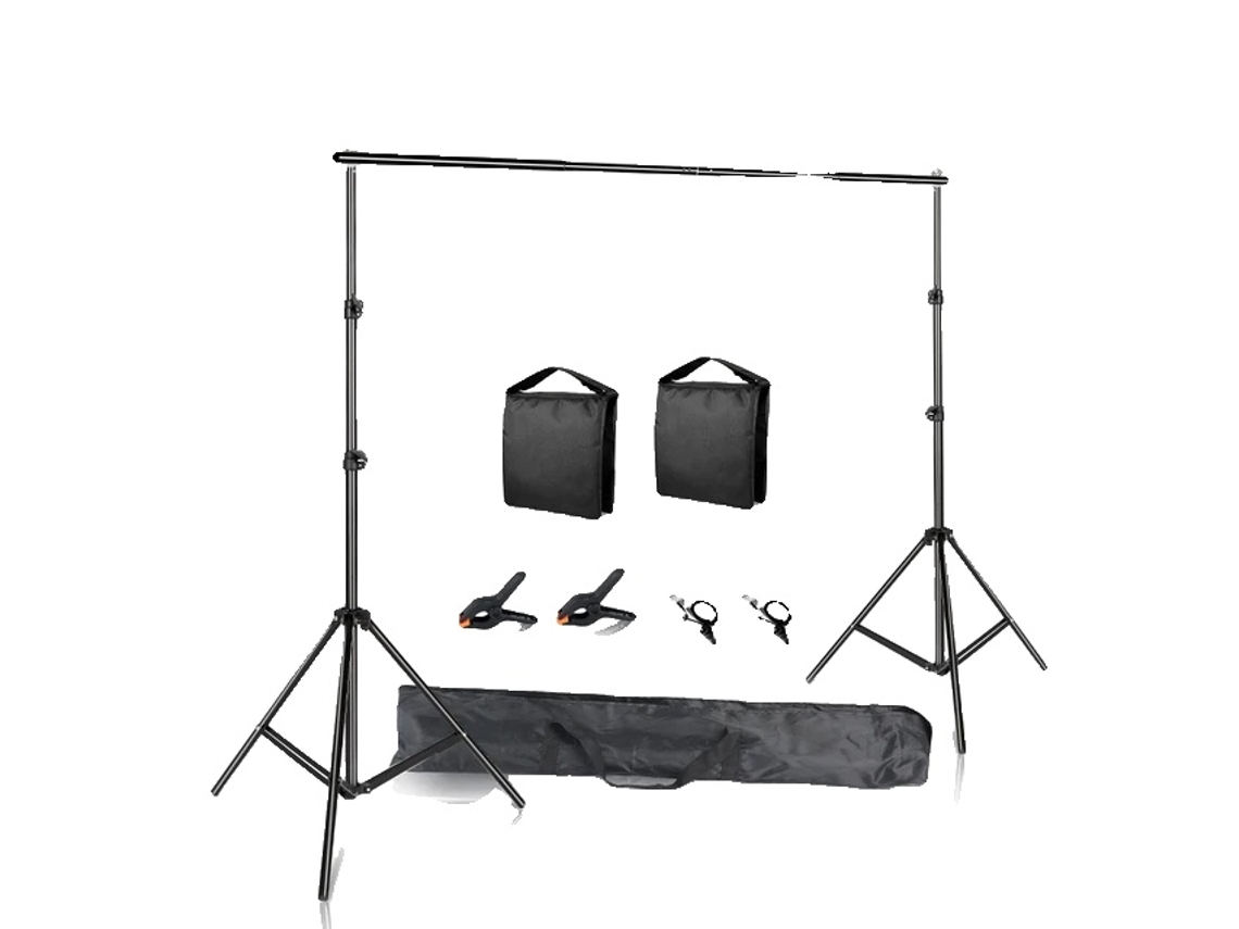 Soportes de fondo para fotografía, sistema de soporte para pantalla verde Chromakey, bolsa de transporte, 2000 x 2000, kit de actualización de 2 OEM