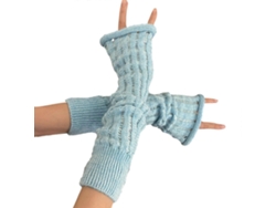 Luvas femininas vintage de inverno com mangas comprimidas, luvas que aquecem o pulso, estilo anos 2000, meio dedo, para festas de Halloween, brancas.