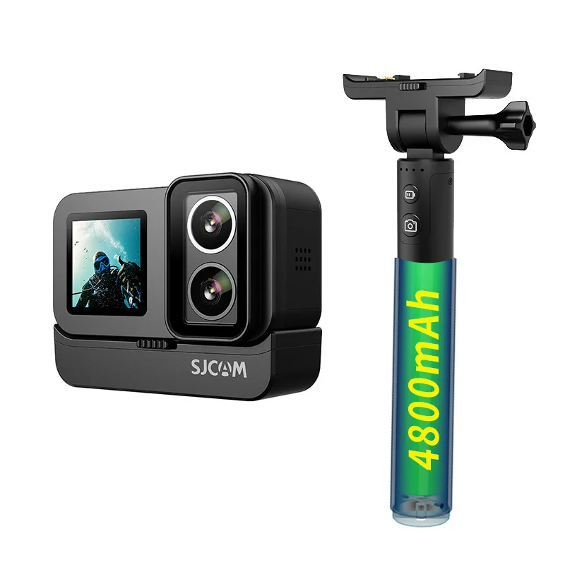 Cámara de acción con doble lente y visión nocturna 4K de ultra alta definición (versión con batería de 64 GB).