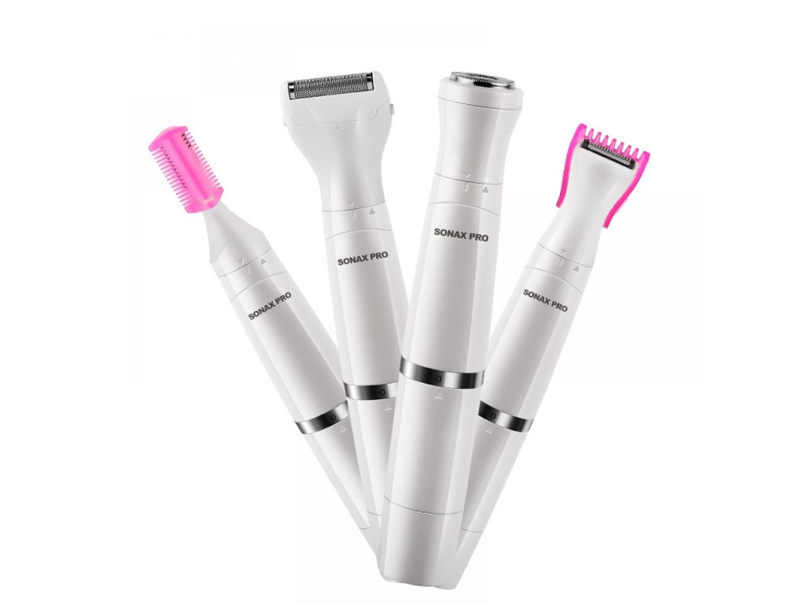 Depiladora eléctrica 4 en 1 para mujeres, para axilas y zona íntima, recortadora de cejas, lavable, con USB