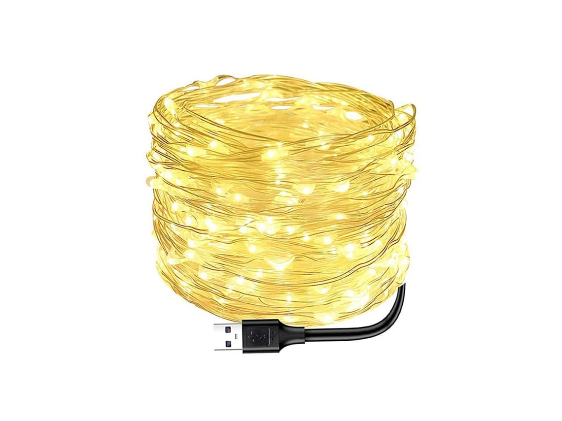 Rebe-Luces De Fadas Com Cabo USB, Cordão de Luzes Para Festas, Casamentos, Festivais, Quartos, Decoração de Mesa