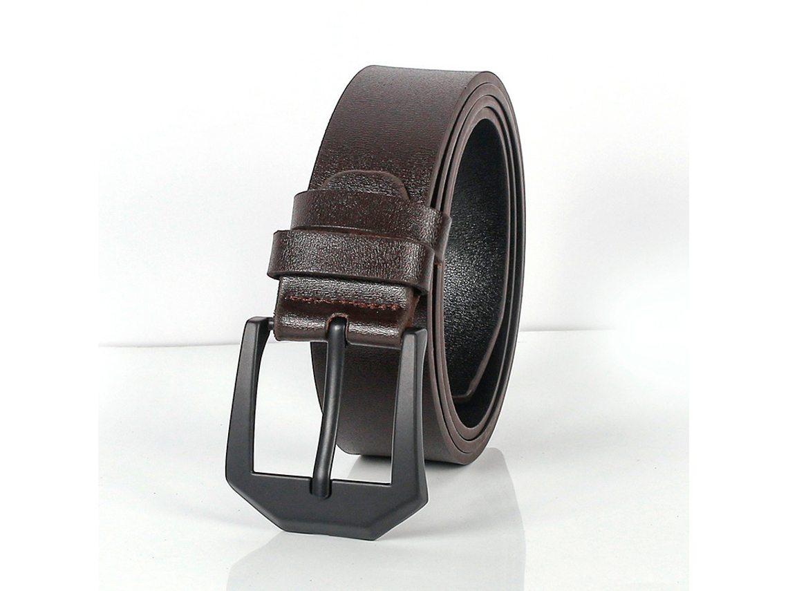 Cinturón de TPU para hombre con hebilla de aguja Yuysan, 3,5 cm de ancho, 130 cm de largo, color café.
