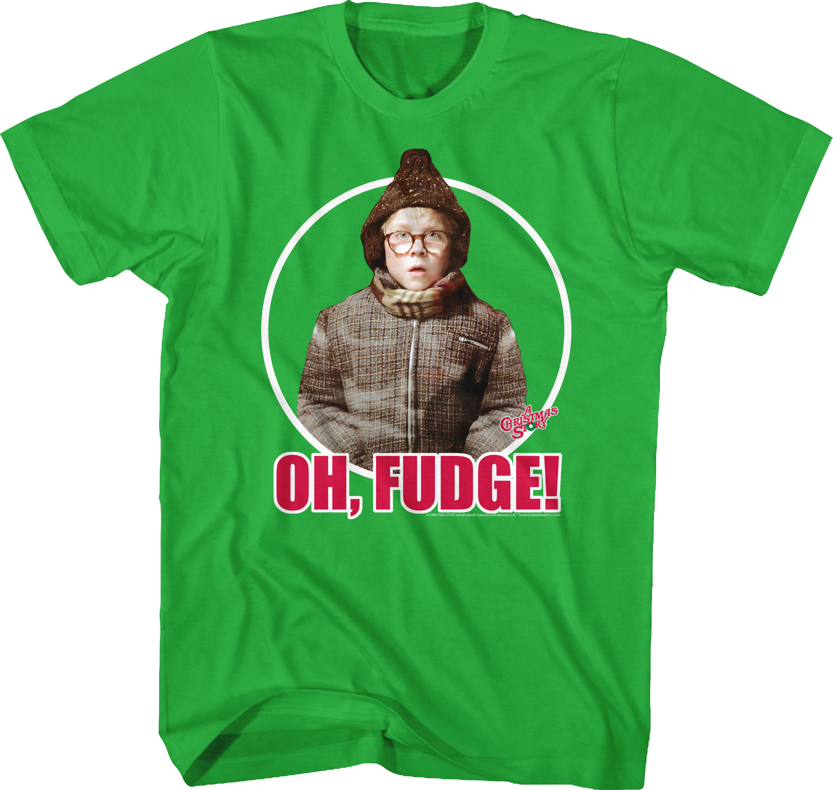 Camiseta Unisexo DEEPSTONE Ralphie Oh Fudge Christmas Story Kelly verde (XL)
