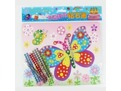 Kit de manualidades para niños: rompecabezas de pintura con diamantes de cristal, juguetes creativos de dibujos animados Mdug (4 piezas)