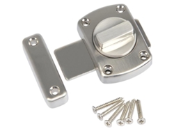 Mortero de zinc para puerta con 6 tornillos para seguridad del hogar, baño, inodoro.