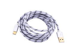 Cable de datos tipo C con sincronización y carga rápidas, 3 metros, gris. EOOCOO