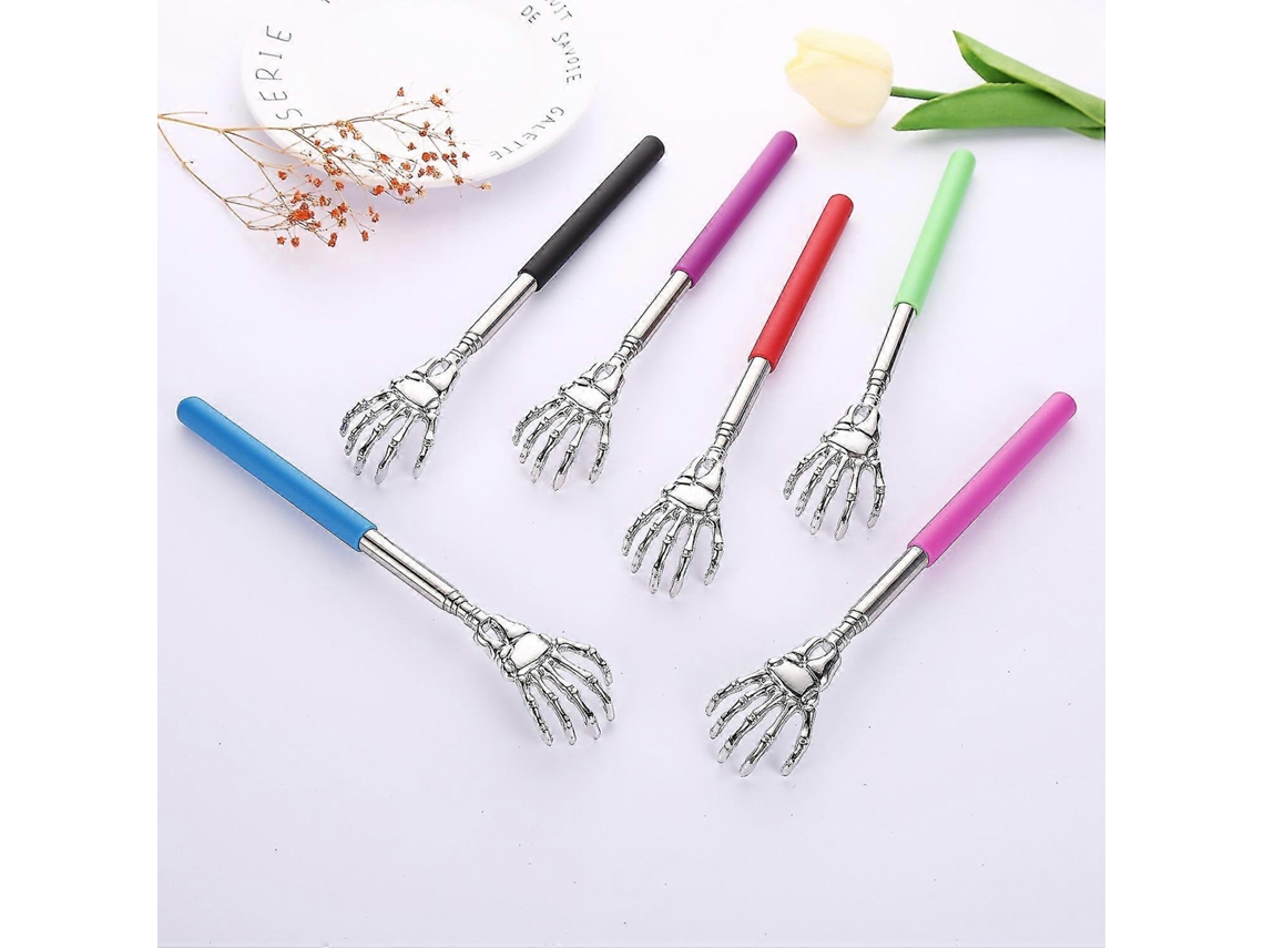 Raspador retrátil de aço inoxidável, ferramenta de raspagem manual Ghost com cabo de silicone, vermelho, 22-59 cm