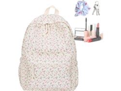 Mochila escolar floral VAYOTOY con estampado suave y gran capacidad para cosméticos.