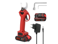 Podadora eléctrica inalámbrica de 21V, podadora eficiente para árboles frutales, bonsái, podadora de ramas, herramienta de paisajismo rojo eu
