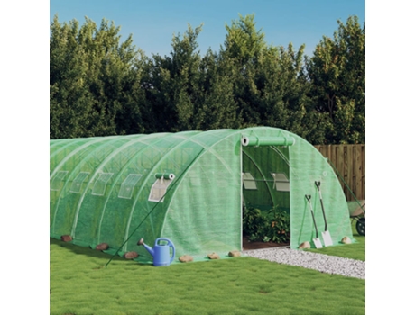 Invernadero VIDAXL con Estructura de Acero Verde 32 m² 8x4x2 m