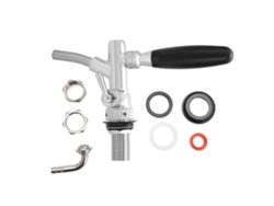 Grifo De Cerveza Ajustable, Acabado Cromado, Acero Inoxidable, Rosca G5/8, Para Bar/hogar, Color Plata.