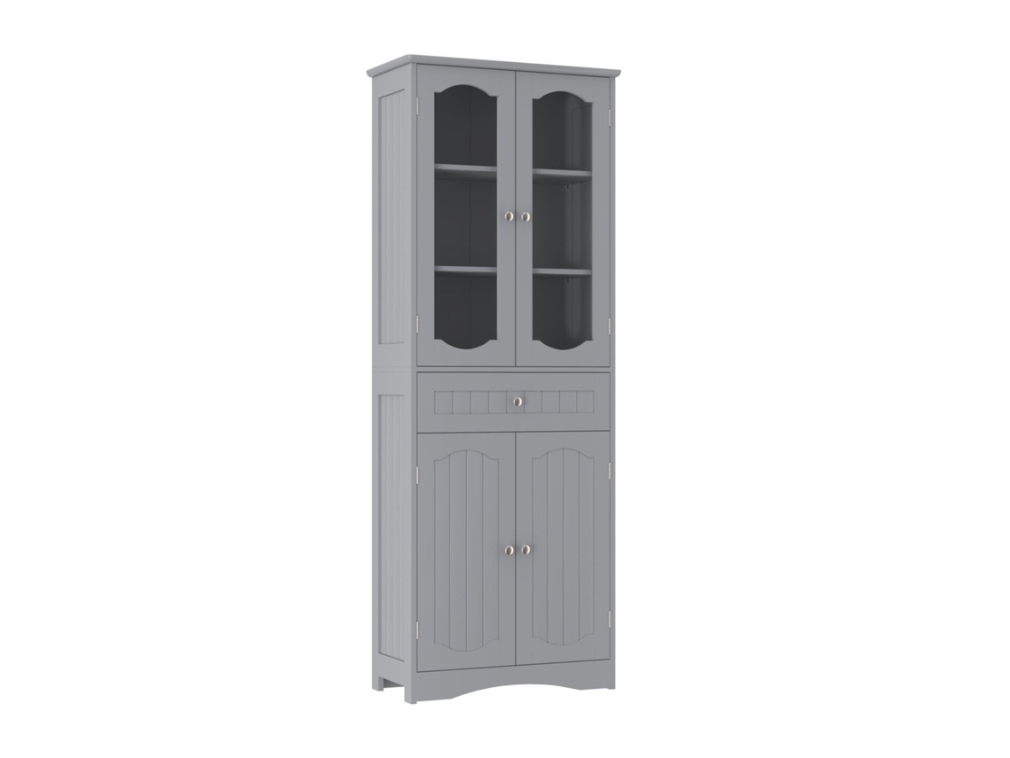 NORTHIX Armario de baño independiente de 160 cm con 4 puertas y cajón